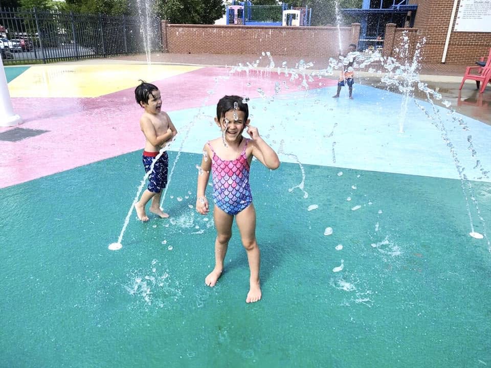 Kids Playing on YMCA Splash Pad