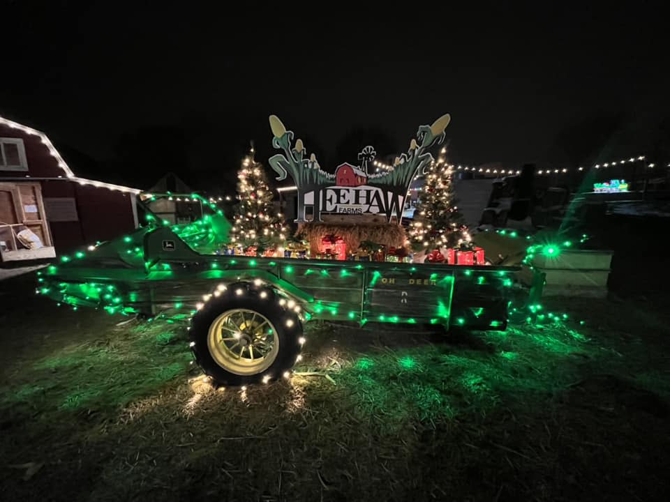 Christmas sign at Hee Haw Farms