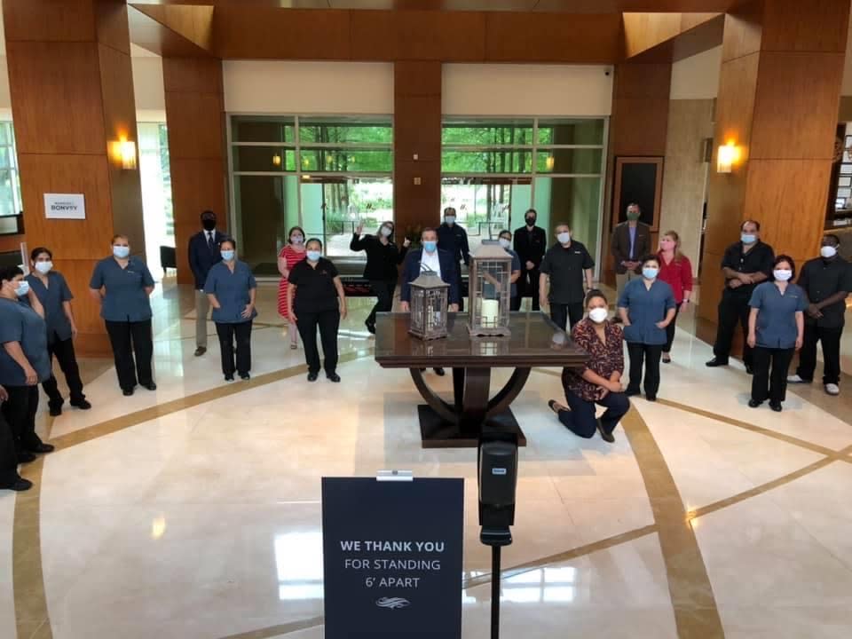 The Marriott Waterway Employees in PPE