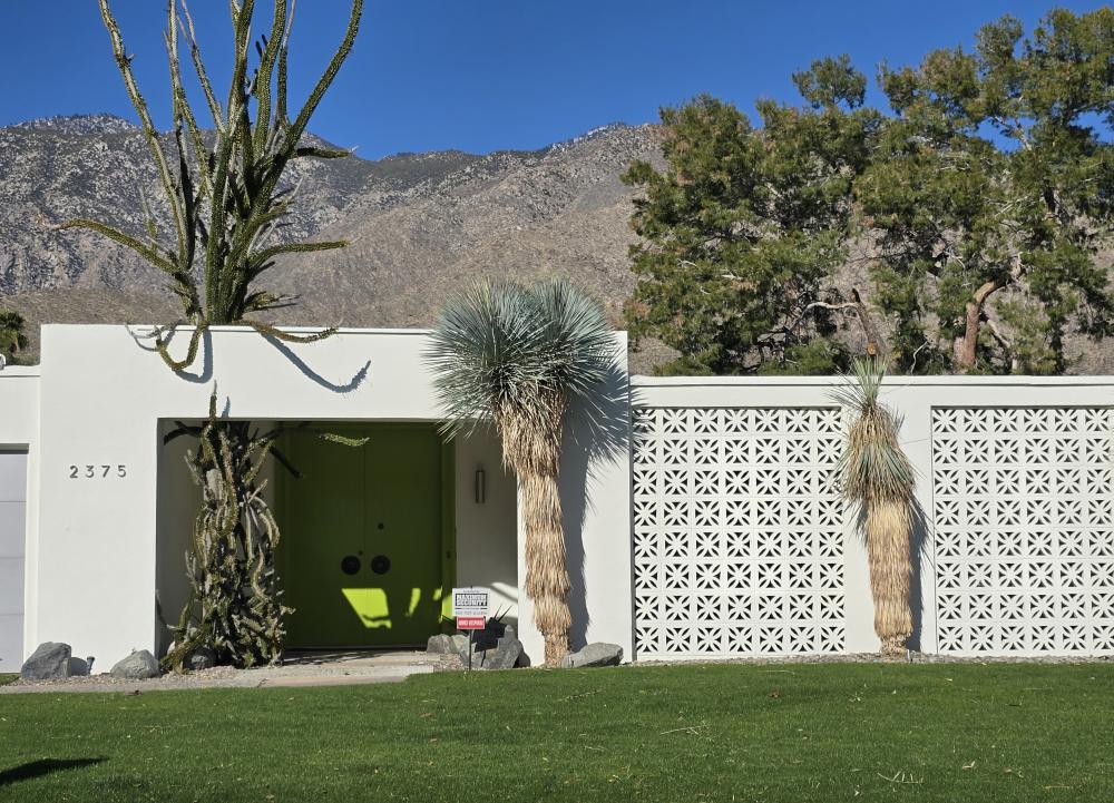 Kiwi green colored door at 2375 S Alhambra Drive