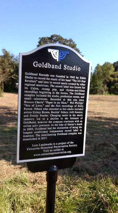 landmarker describing the history of goldband studio