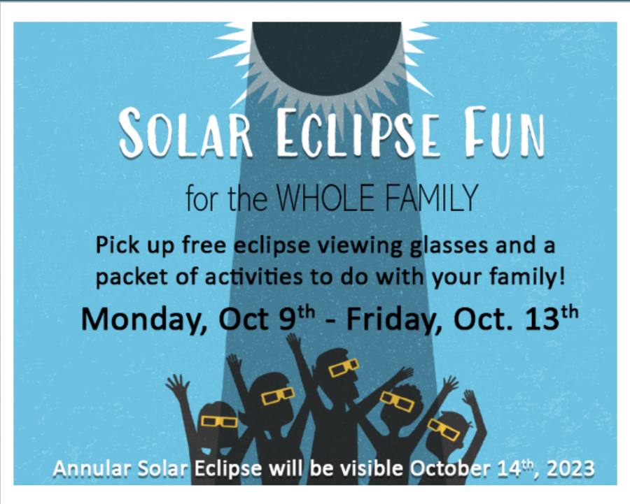 Information about solar eclipse event at the Lehi Library