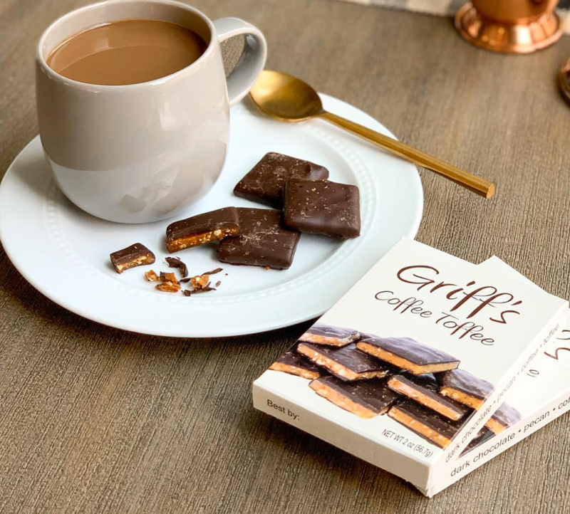 Cup of Coffee with Griffs Coffee Toffee