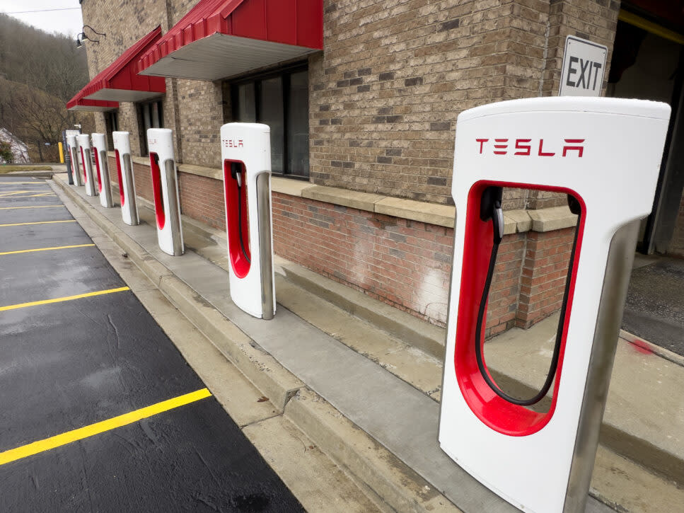 tesla superchargers