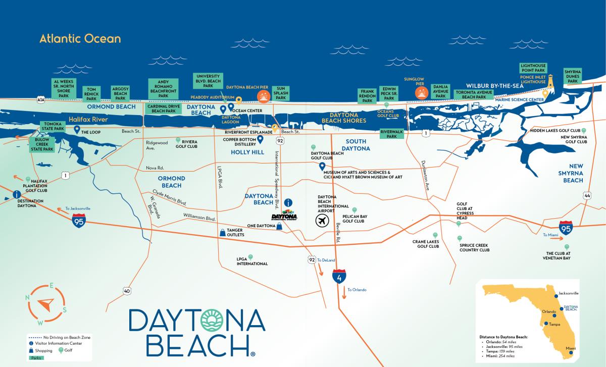 Daytona Beach Area Map