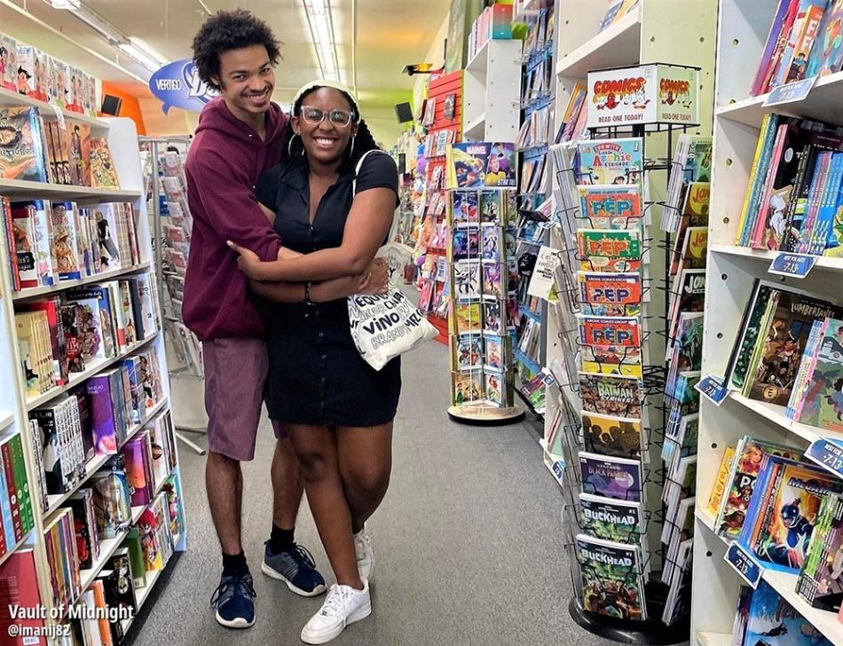 Couple Shopping at Vault of Midnight