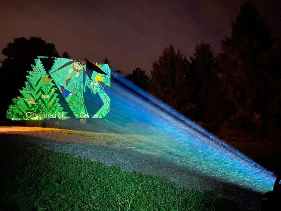 Light display at Light in the Forest (photo: Cincinnati Nature Center)