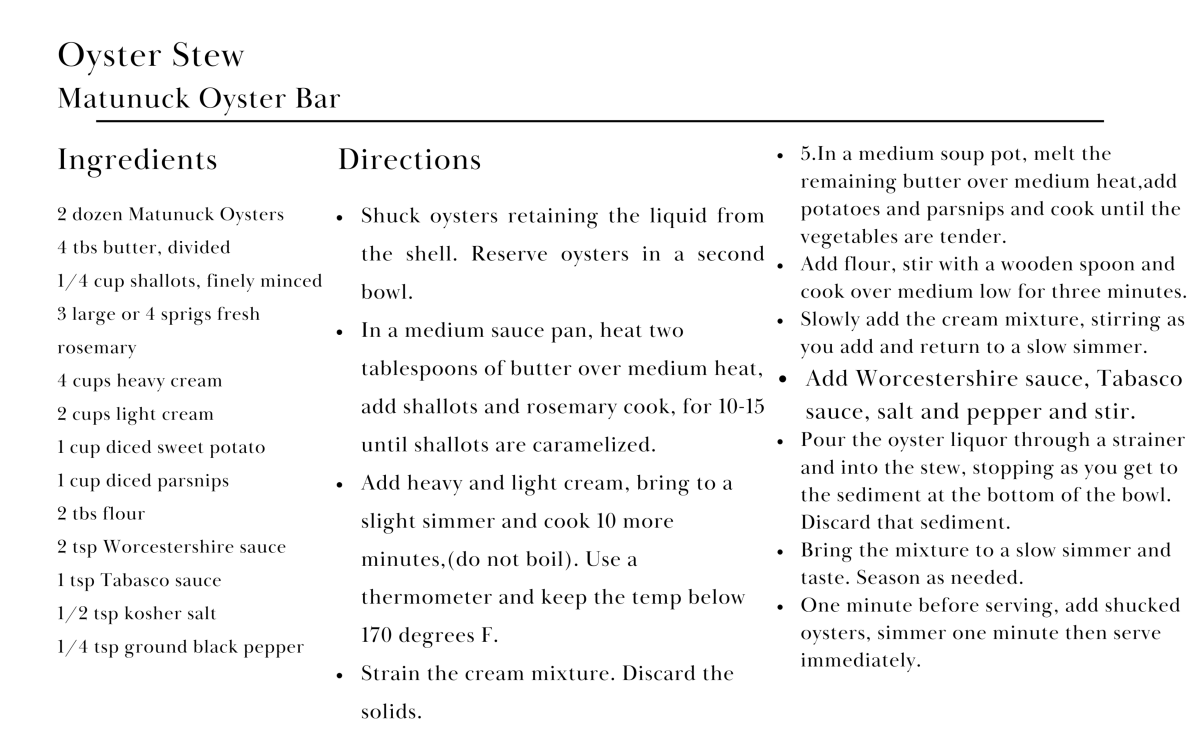 Matunuck Oyster Bar Stew