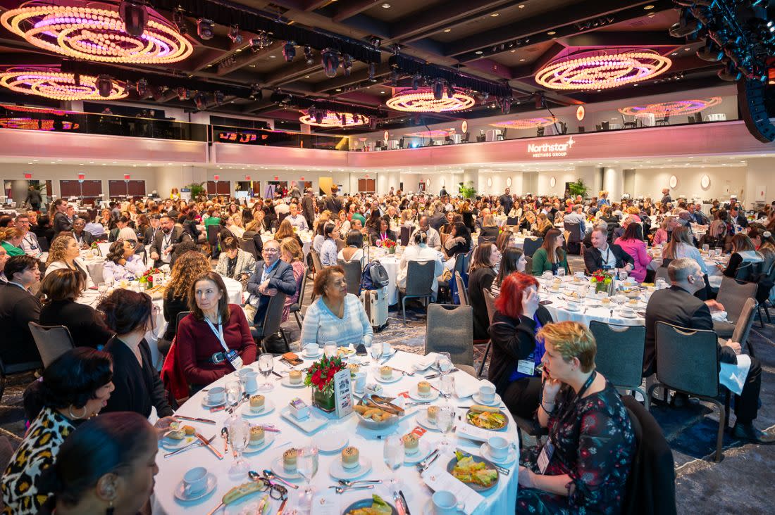 A large event in a New York hotel ballroom