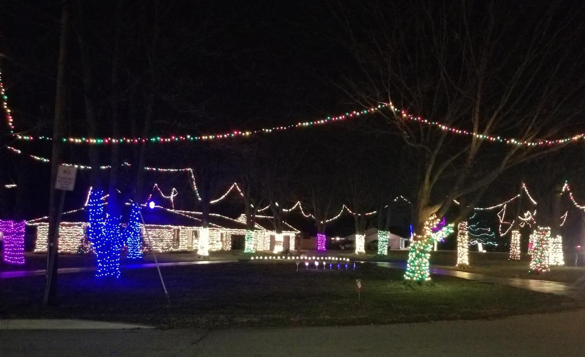 Christmas Lights Display at 13009 LEO RD. in Fort Wayne, Indiana