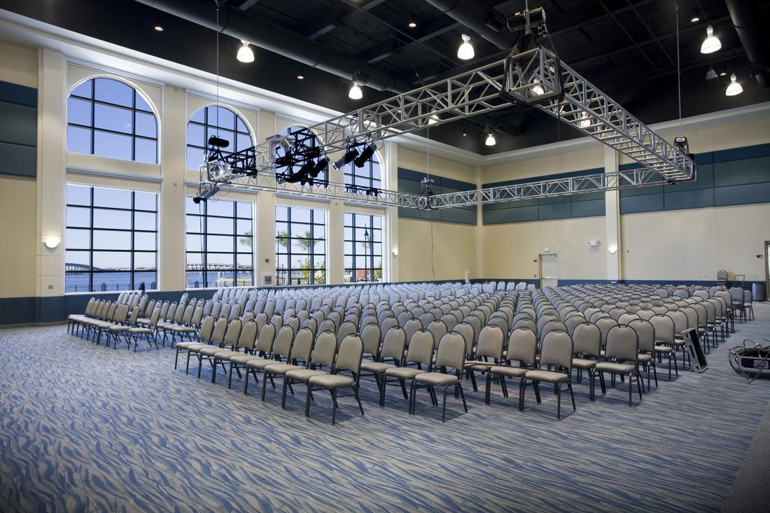 Theater setting in the Hibiscus Hall at Charlotte Harbor Event & Conference Center in Punta Gorda/Englewood Beach