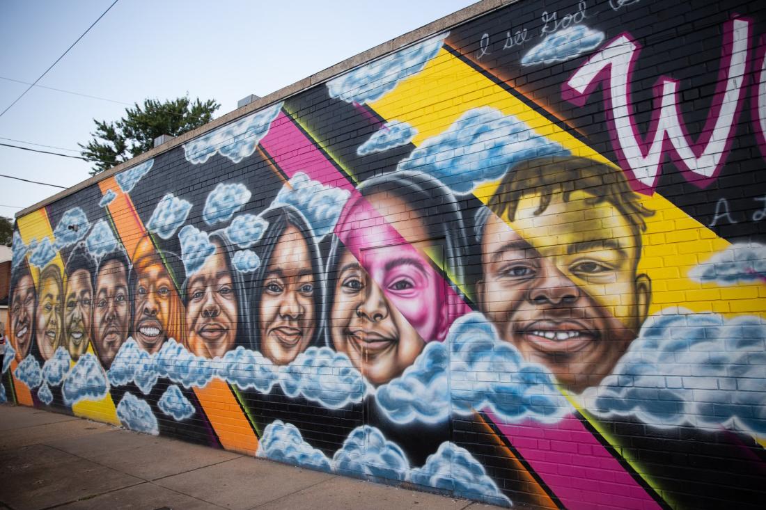 Street Art Mural Mending Wall