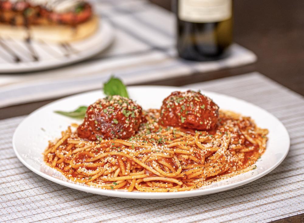 Plate of spaghetti at Riga-Tony's restaurant in Delavan.