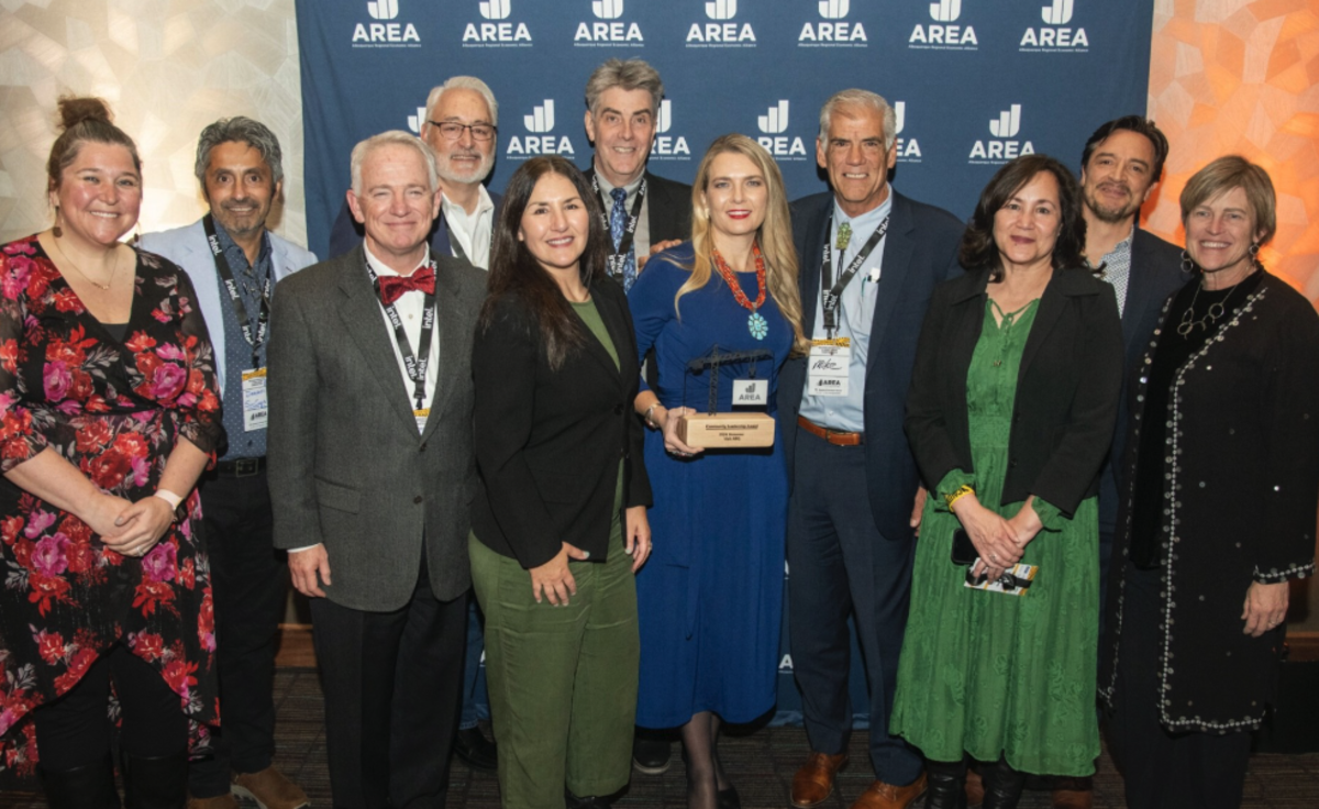 Members of Visit Albuquerque accept a 505 Award.