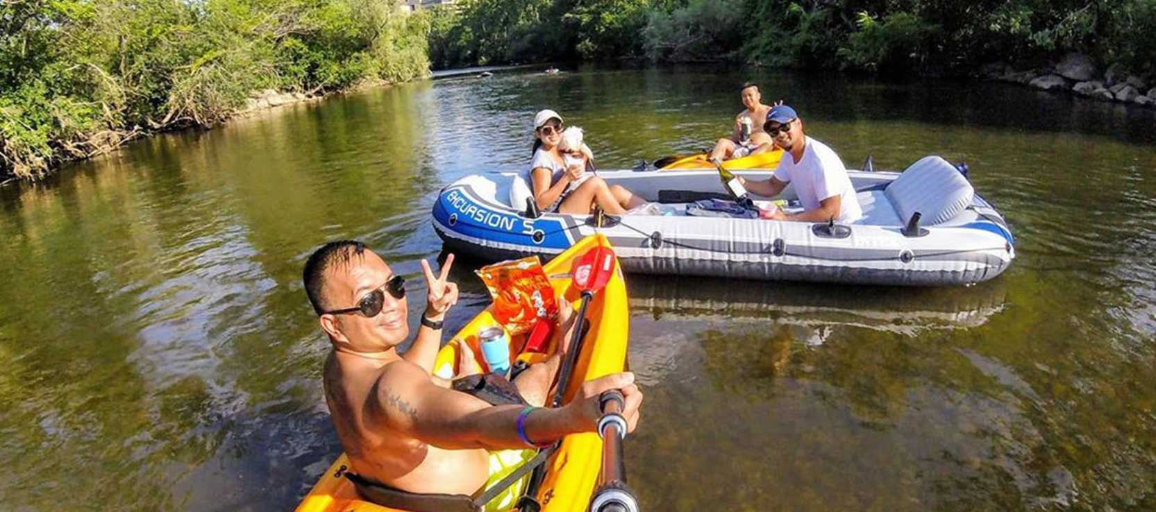 Group Kayaking and boating on Huron River