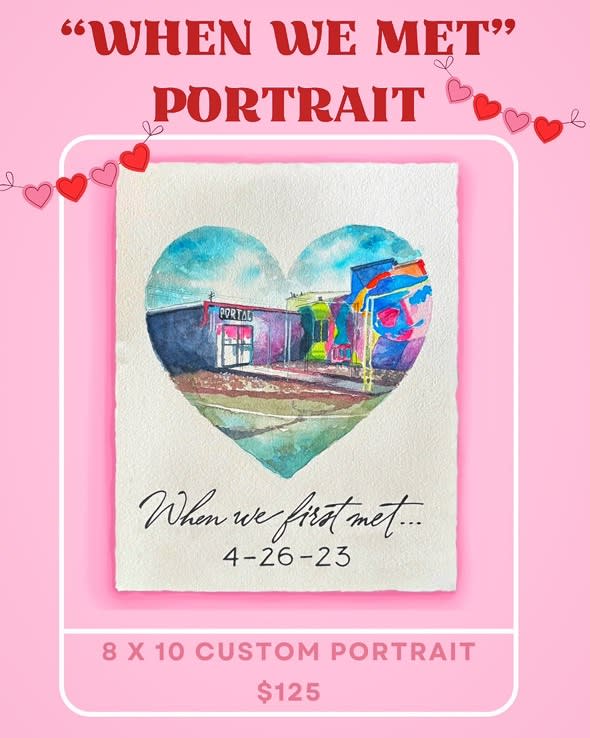 Carrie Johns Art Valentine's Day Portrait