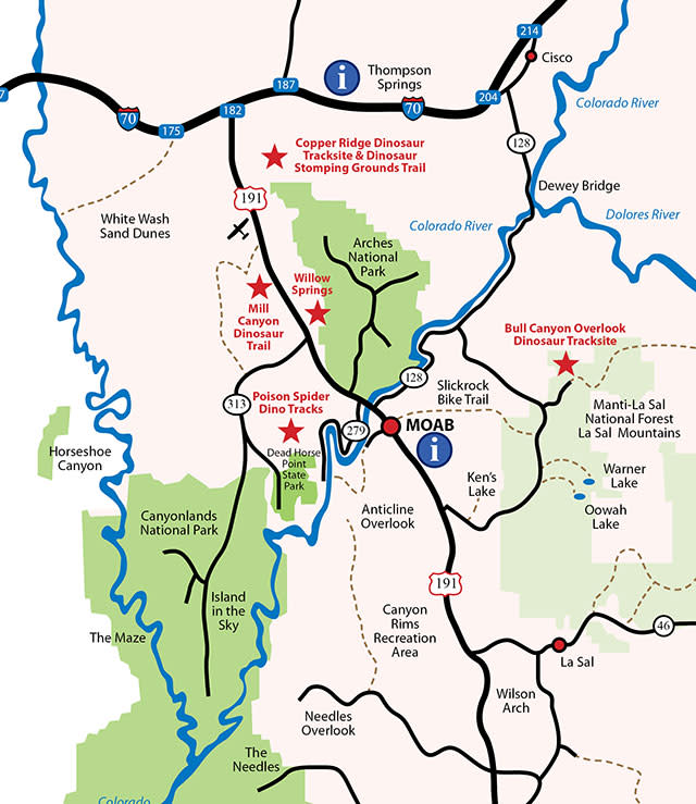 Dinosaur sites