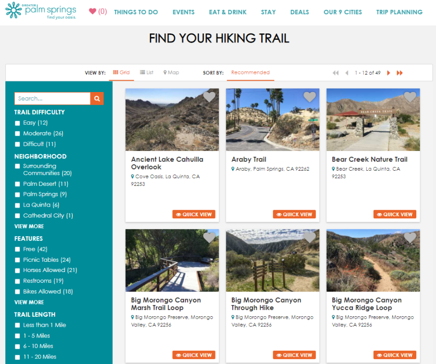 Digital Analytics_Hiking Site Screenshot