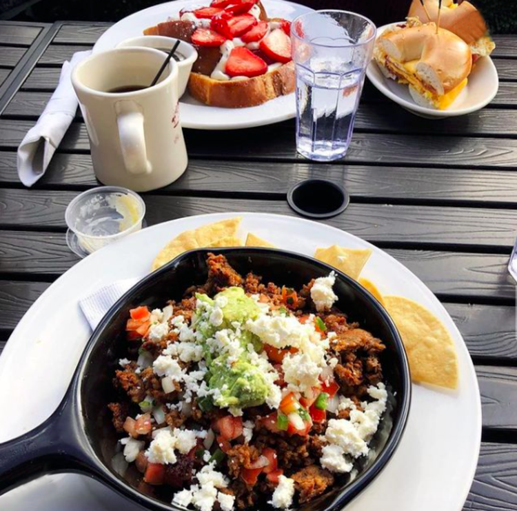 A breakfast spread