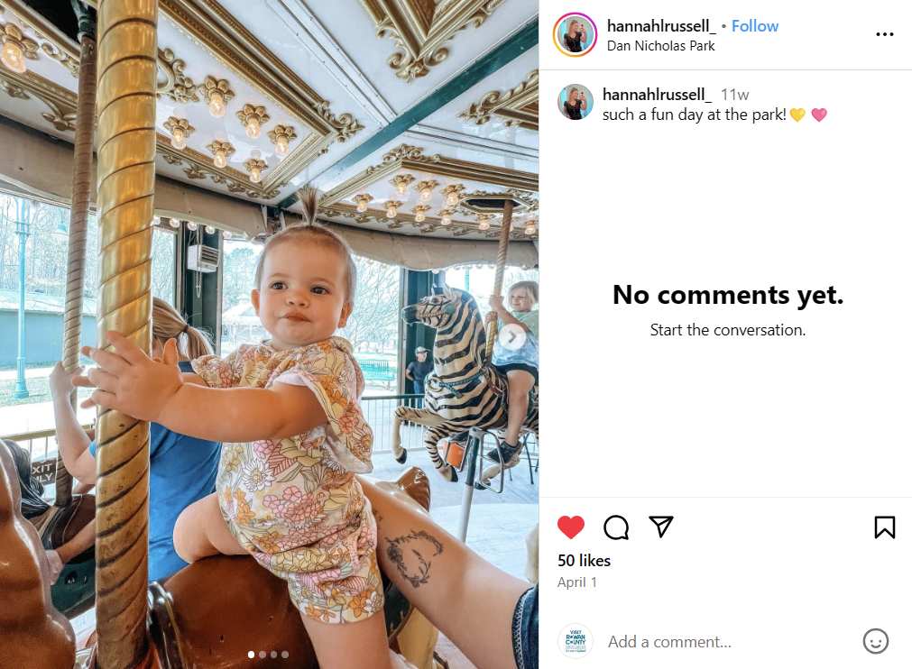 Baby on carousel