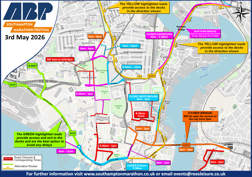 Map of Dock Gate 8 for ABP Marathon
