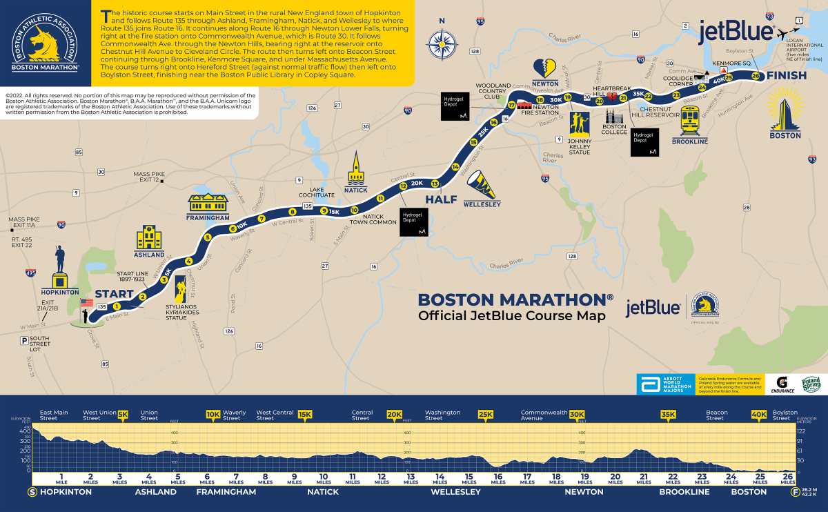 2022 Boston Marathon Course