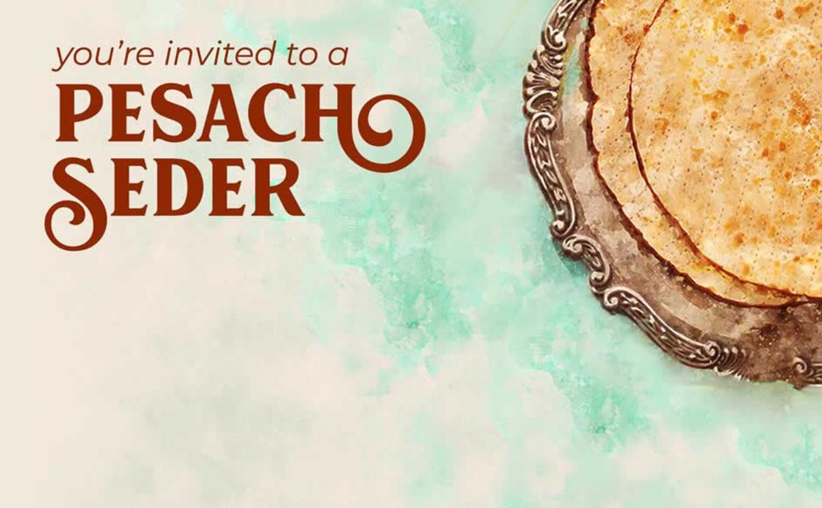 Flyer for Passover Seder at Lubavitch