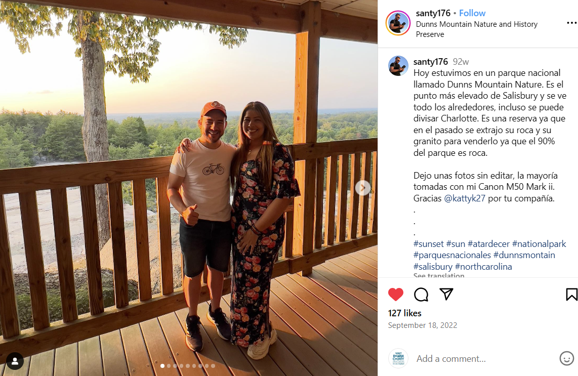 Couple at overlook in park