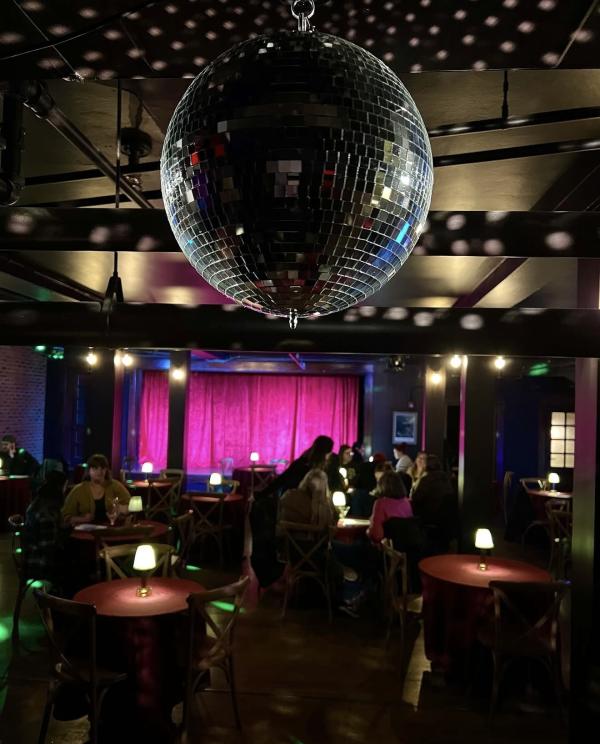 Sit under the disco ball at Sotto Terra at The Sanctuary. | Photo credit: Sotto Terra Instagram