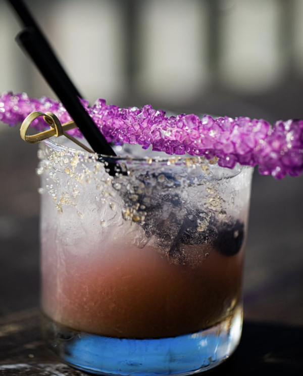 Cocktail With Rock Candy From Taste Bar + Kitchen in Houston, TX