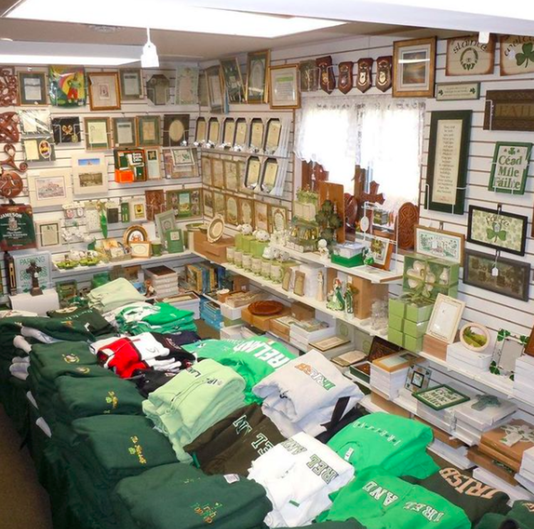 Store interior of The Cross and Shamrock in Hamilton, NJ