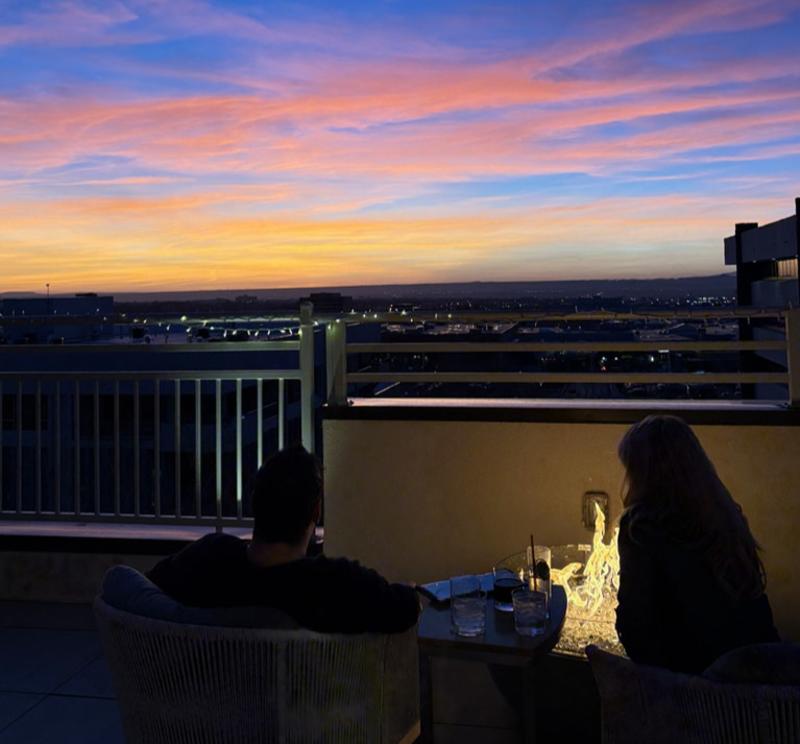 A sunset from the patio of Volaré.