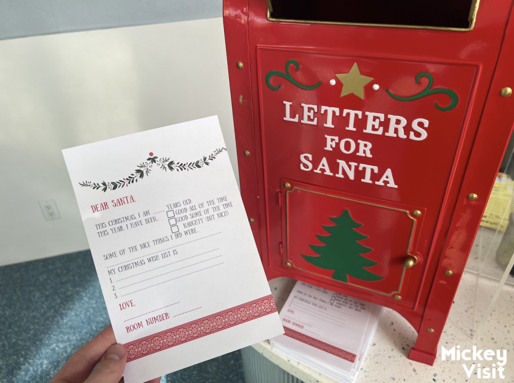 Image of a red "Letters for Santa" mailbox.
