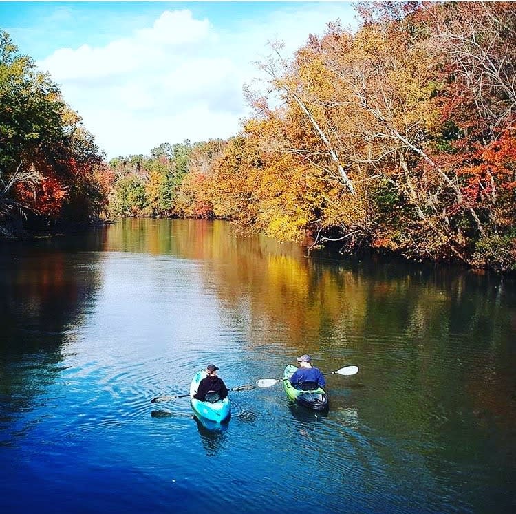 Fall Kayakers- Augusta Canal
