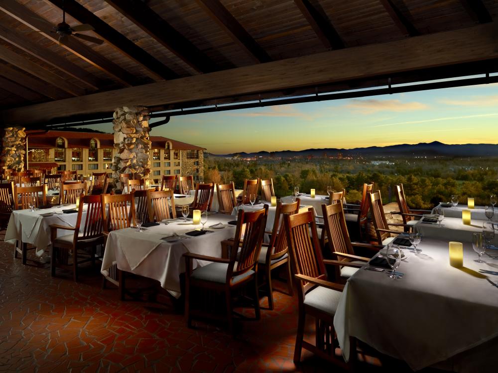 The Sunset Terrace restaurant at The Omni Grove Park Inn