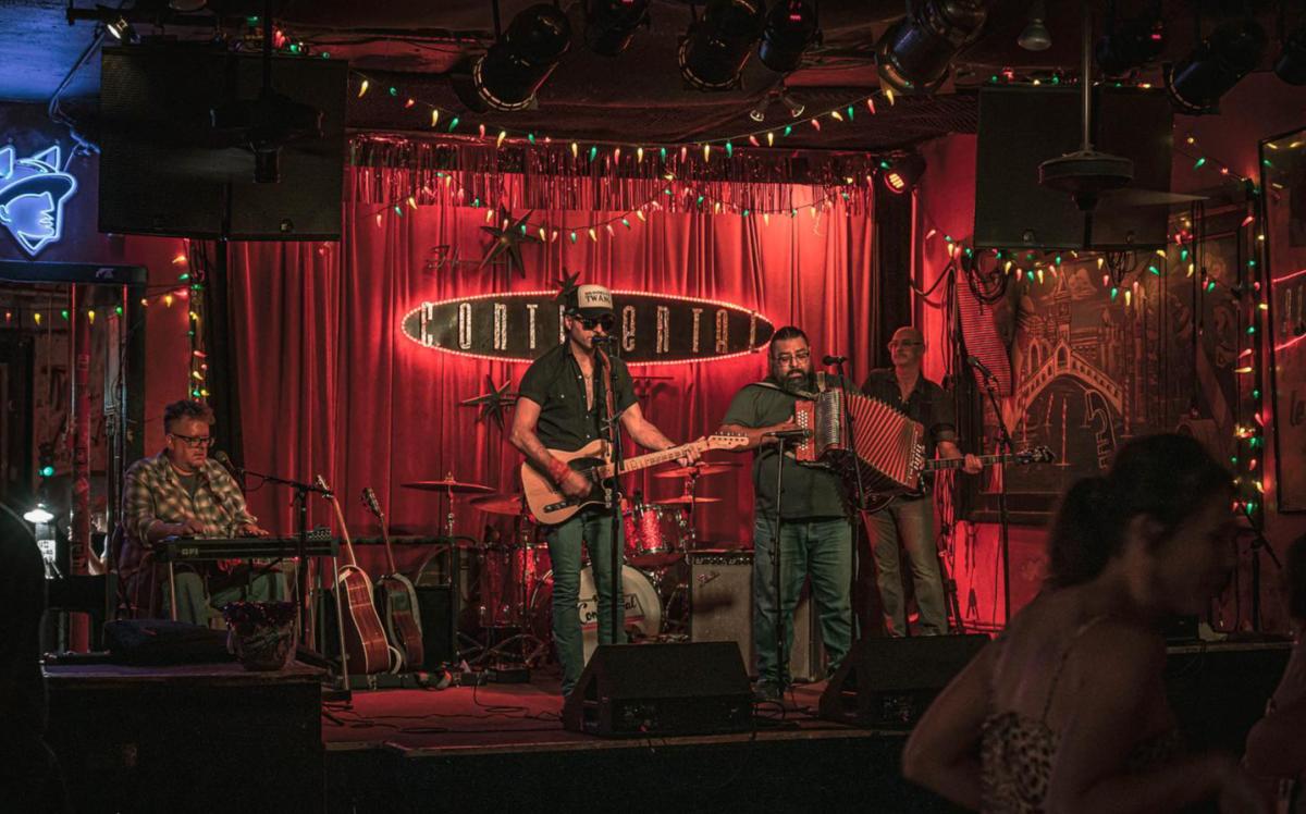 Image of a band on-stage at the Continental Club.
