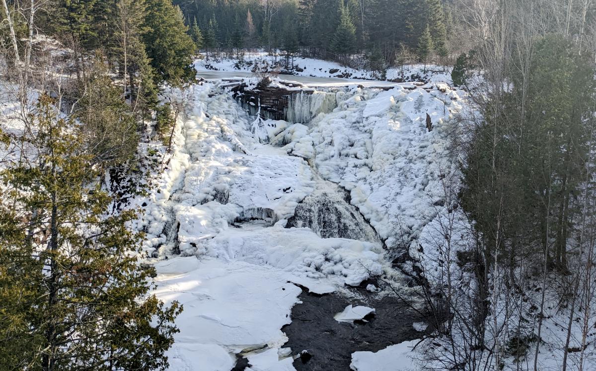 Frozen Eagle River Falls