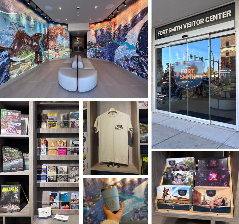 The visitor center in Fort Smith, Arkansas is located in the heart of downtown off historic Garrison Avenue.