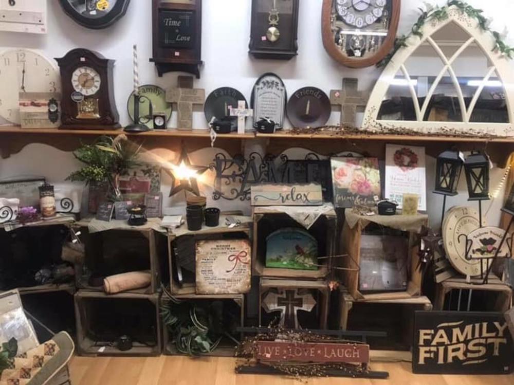 Shelves of Antiques at Katie's Kountry Korner
