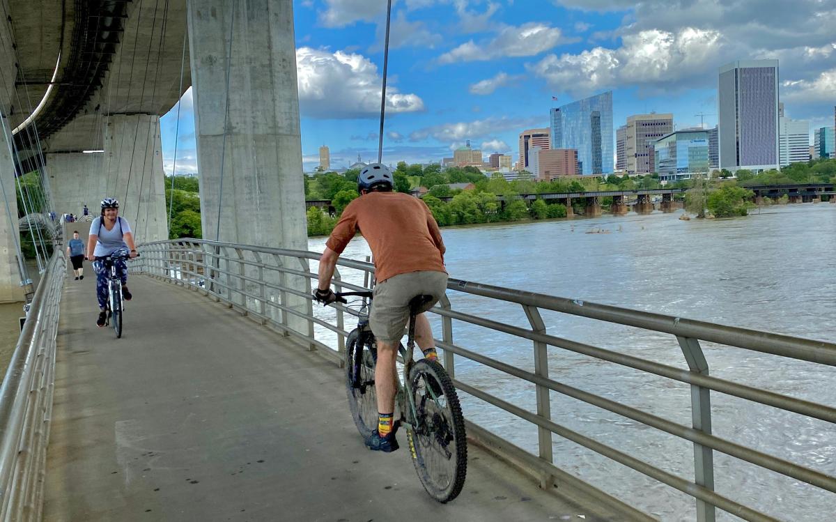 Biking by the James River