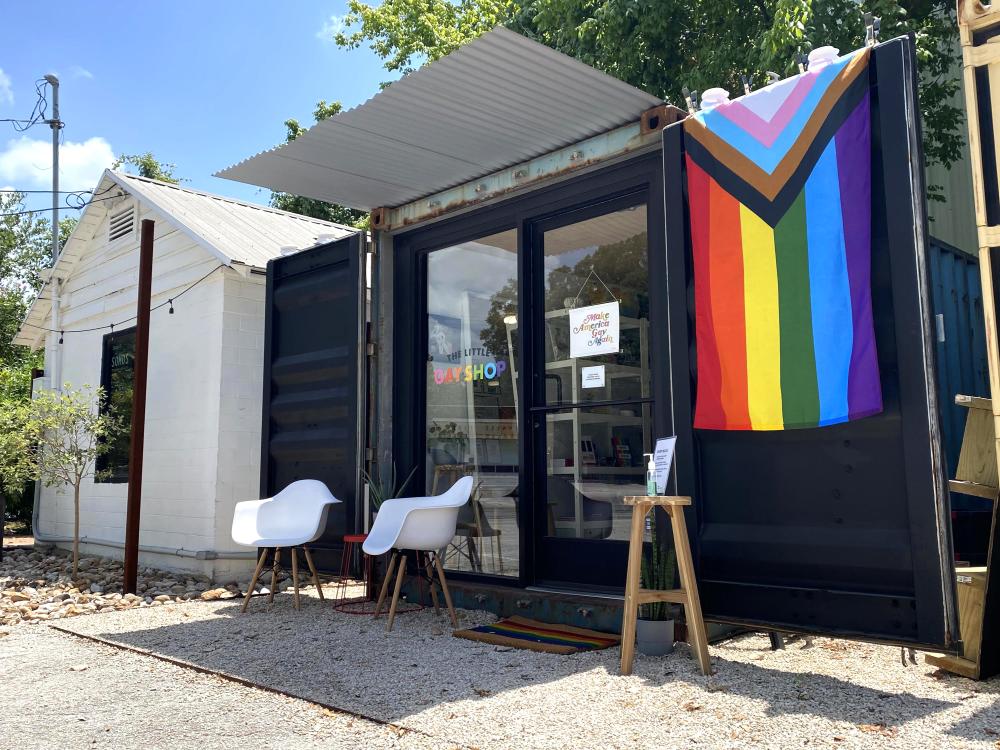Exterior of Little Gay Shop.