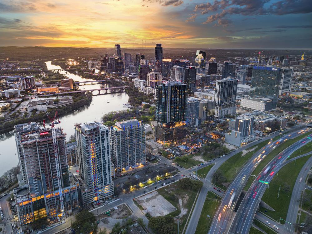 Downtown Austin Skyline at sunset