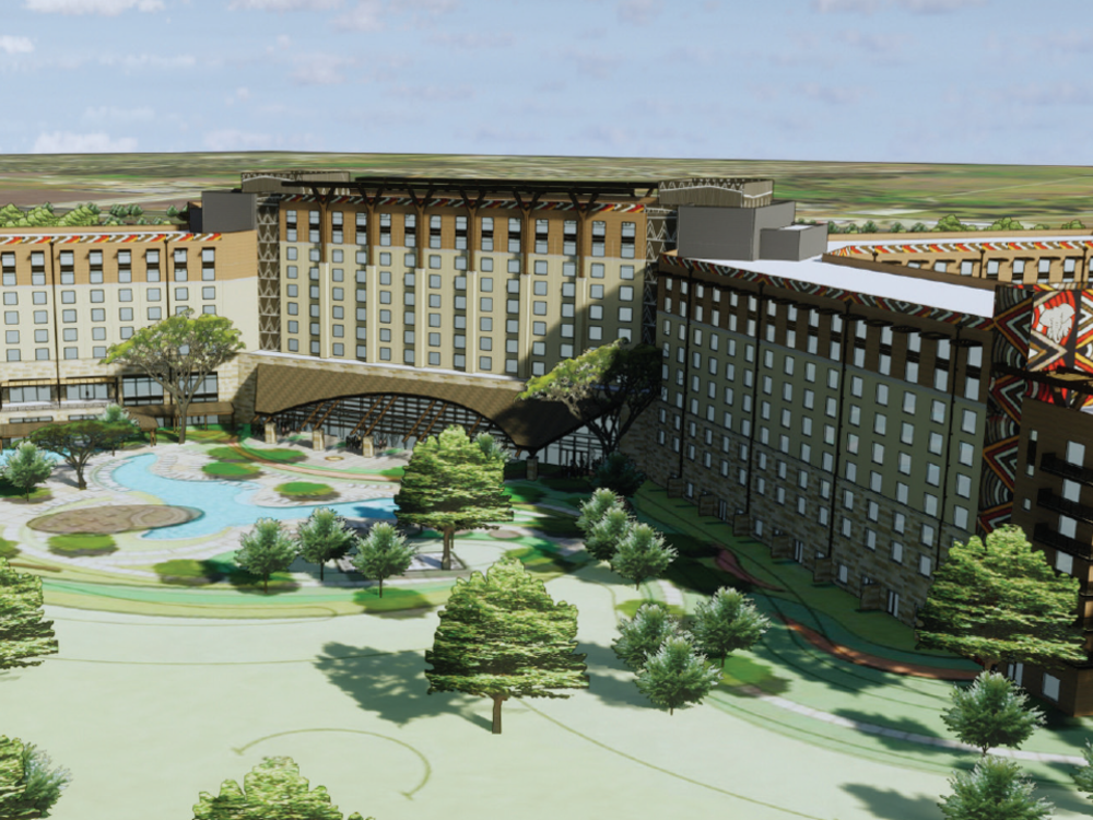 Rendering of Kalahari Resort exterior and grounds in Round Rock tx