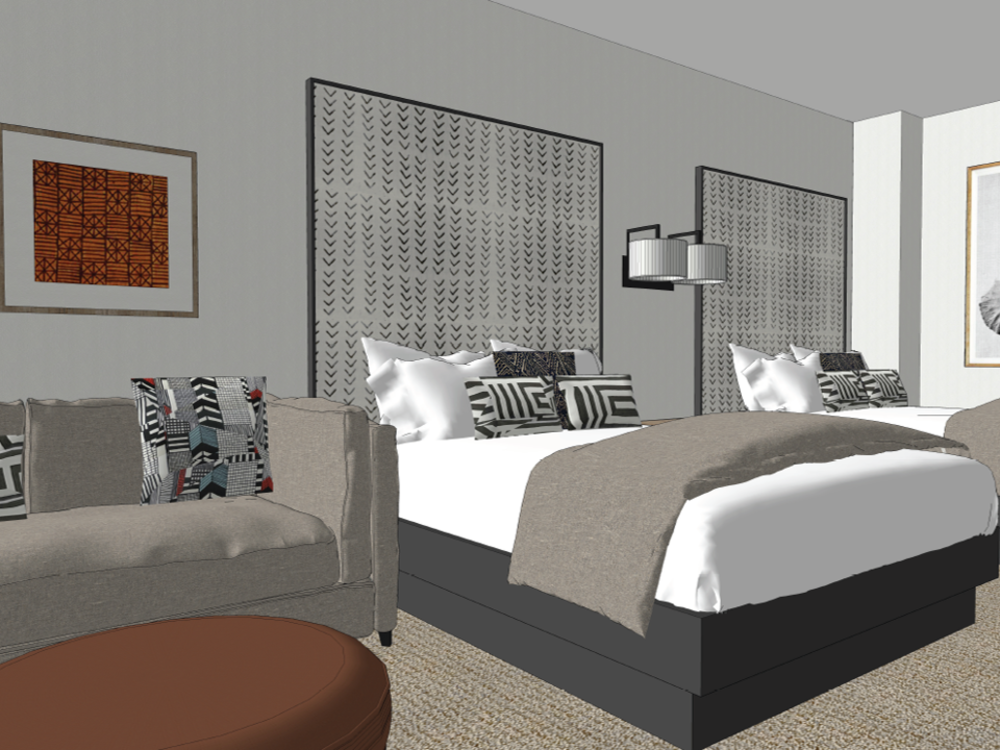 guest room rendering at Kalahari Resorts and Conventions Round Rock texas