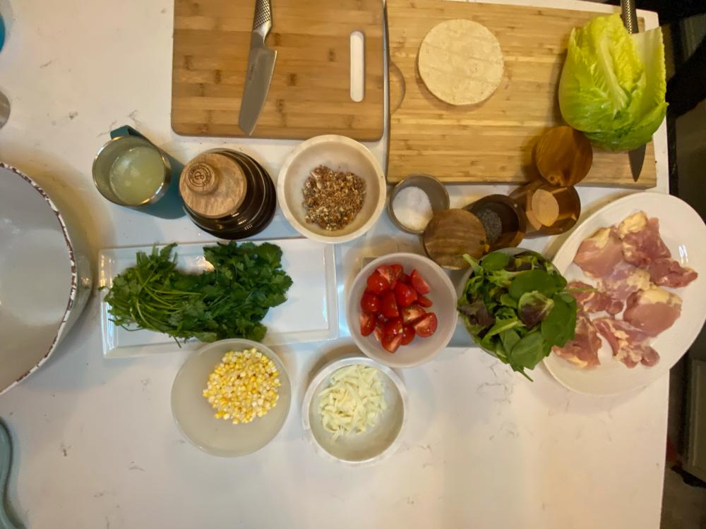 ingredients for Cilantro Lime Grilled Chicken with Ensalada Fresca recipe