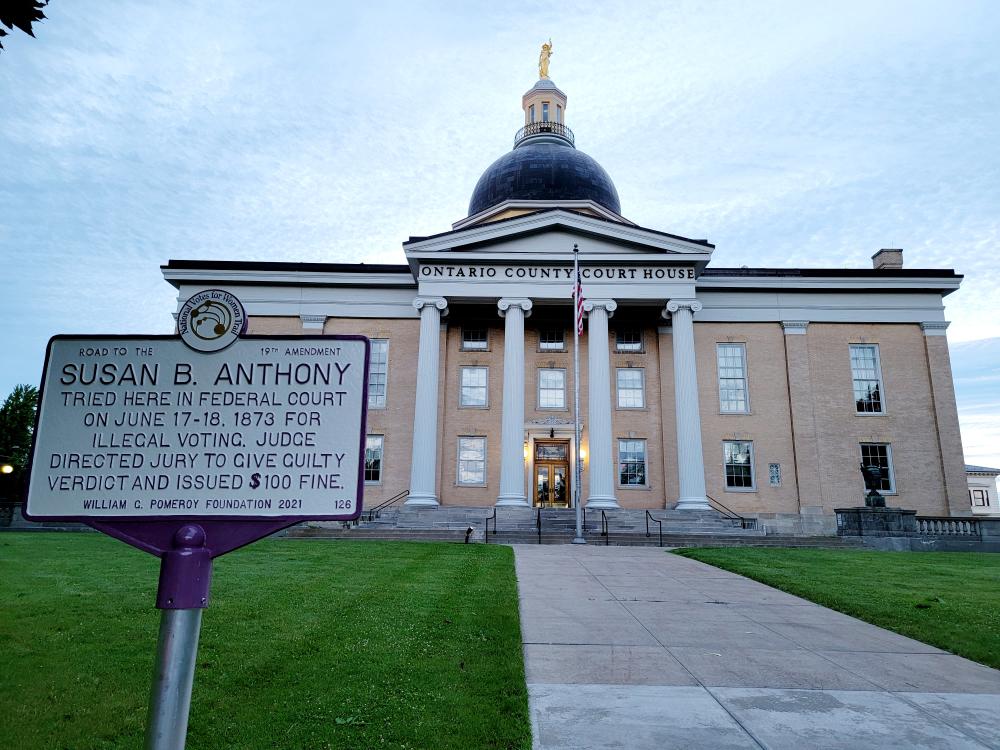 Canandaigua-Susan B Anthony-Blue Sign