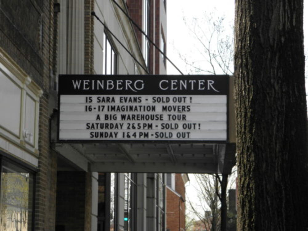 Marquee sign for the Weinberg Center
