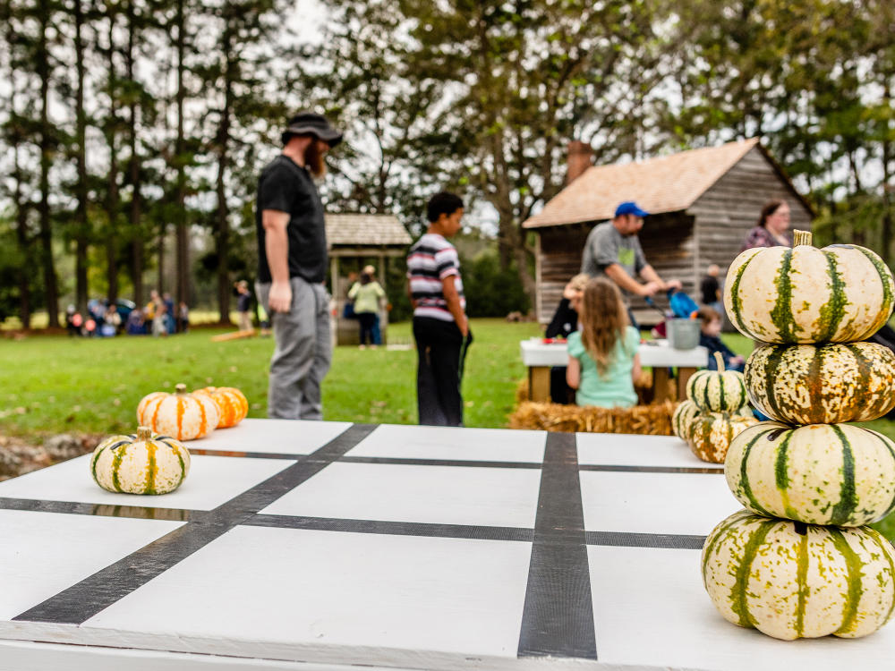 Enjoy family games at the Bentonville Battlefield fall festival in Four Oaks, NC.