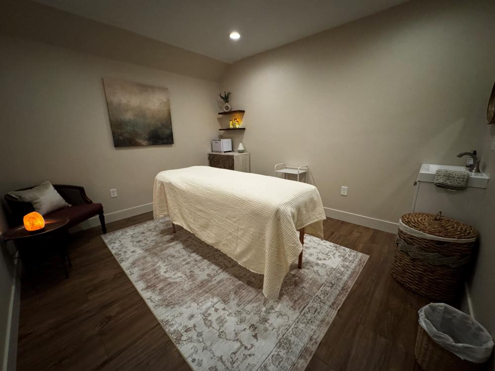 Spa treatment room at Bohemia Salon & Spa in Burlington.