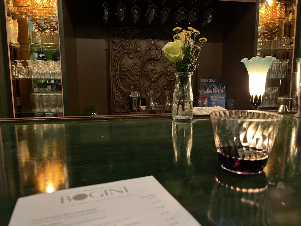Nighttime at the House of Bogini bar